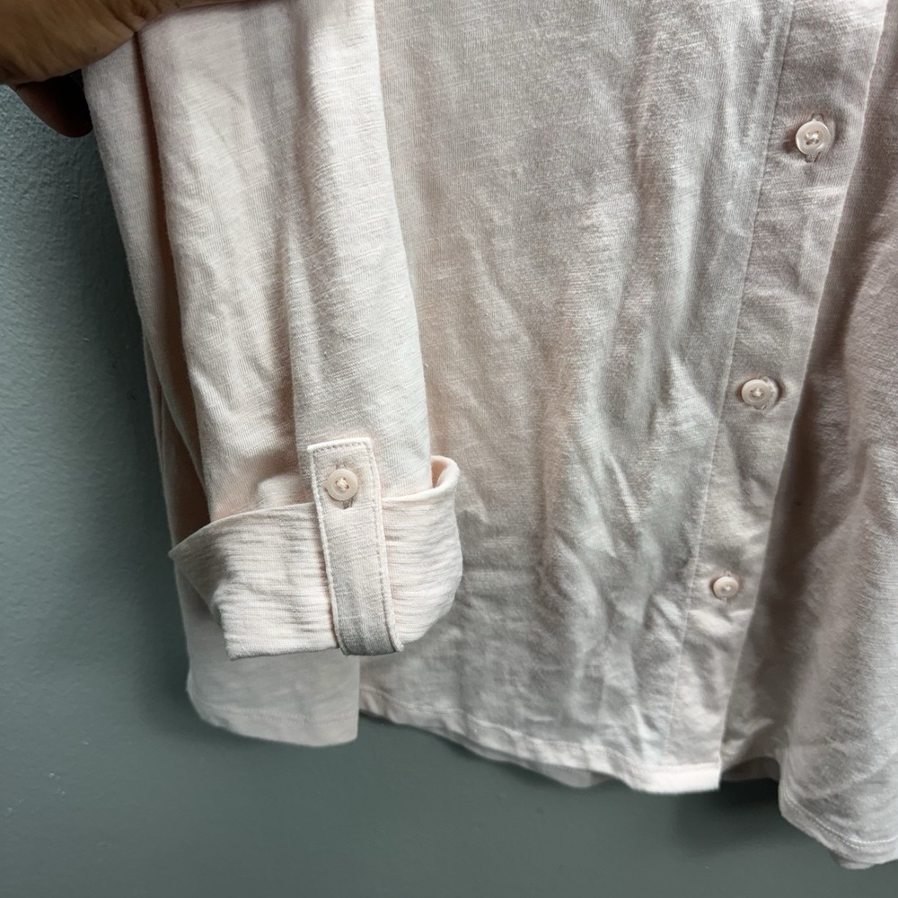Croft & Barrow Women's Long Sleeve Button-Down Shirt Pink Size XL - Picture 7 of 9